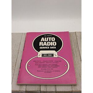 Original Sams Auto Radio Service Data Book AR-286